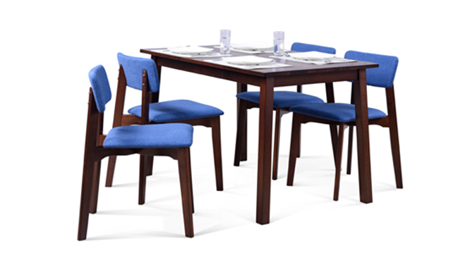 Nubia 4 Seater Dining Set (Dark Walnut)